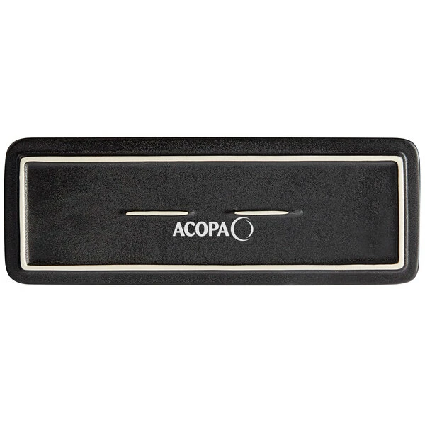 Acopa Heika 12 3/8" X 4 1/2" Black Matte Textured Rectangular Flat Stoneware Plate - 12/Case 3 Acopa Heika 12 3/8" X 4 1/2" Black Matte Textured Rectangular Flat Stoneware Plate - 12/Case - Image 3