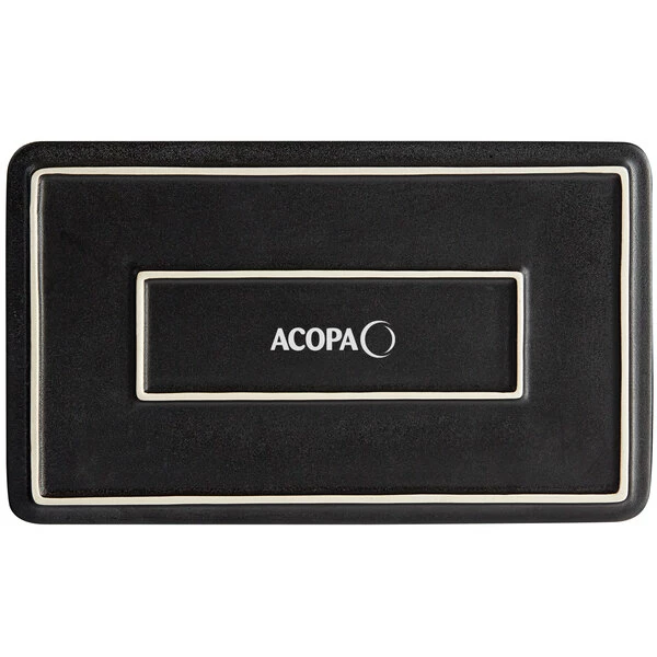 Acopa Heika 13 3/4" X 8" Black Matte Textured Rectangular Flat Stoneware Plate - 12/Case 3 Acopa Heika 13 3/4" X 8" Black Matte Textured Rectangular Flat Stoneware Plate - 12/Case - Image 3