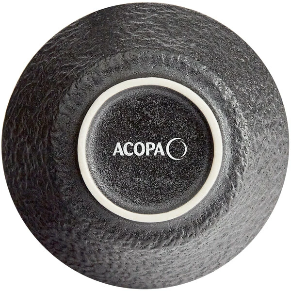 Acopa Heika 7 Oz. Black Matte Textured Stoneware Bowl - 12/Case 3 Acopa Heika 7 Oz. Black Matte Textured Stoneware Bowl - 12/Case - Image 3
