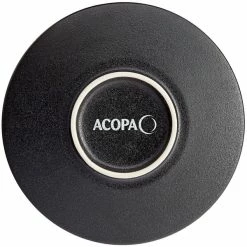 Acopa Heika 6" Black Matte Textured Coupe Stoneware Plate - 12/Case -Rak Porcelain shop 2161340