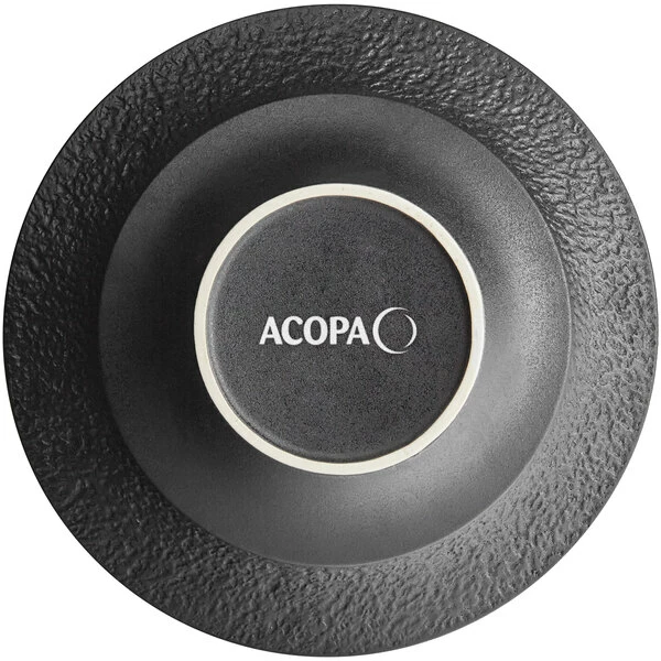 Acopa Heika 70 Oz. Black Matte Textured Wide Rim Stoneware Pasta Bowl - 6/Case 3 Acopa Heika 70 Oz. Black Matte Textured Wide Rim Stoneware Pasta Bowl - 6/Case - Image 3