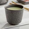Acopa Heika 12 Oz. Black Matte Textured Stoneware Mug - 12/Case