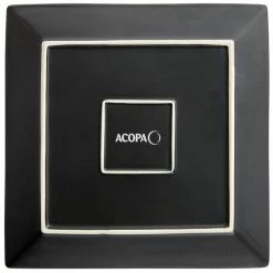 Acopa 11 1/4" Matte Black Square Stoneware Plate - 6/Case -Rak Porcelain shop 2168543