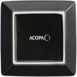 Acopa 4" Glossy Black Square Stoneware Plate - 12/Pack -Rak Porcelain shop 2169046