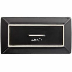 Acopa 8 1/2" X 4 1/2" Matte Black Rectangular Stoneware Platter - 6/Pack 7 Acopa 8 1/2" X 4 1/2" Matte Black Rectangular Stoneware Platter - 6/Pack -Rak Porcelain shop 2174120