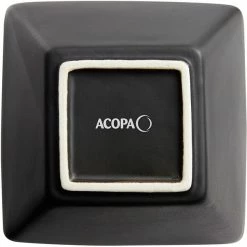 Acopa 18 Oz. Matte Black Square Stoneware Bowl - 6/Pack -Rak Porcelain shop 2175915