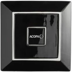 Acopa 10" Glossy Black Square Stoneware Plate - 3/Pack -Rak Porcelain shop 2177915