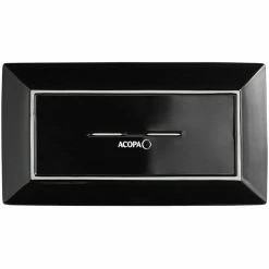 Acopa 14 1/2" X 8 1/4" Glossy Black Rectangular Stoneware Platter - 3/Pack 6 Acopa 14 1/2" X 8 1/4" Glossy Black Rectangular Stoneware Platter - 3/Pack -Rak Porcelain shop 2178962