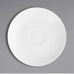 Fortessa Tableware Solutions Fortessa 6300.F0000.05 Caldera 6" Bright White China Saucer - 48/Case