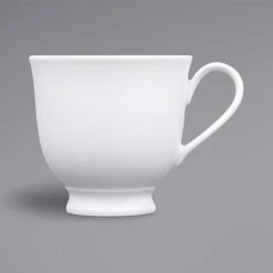 Fortessa Tableware Solutions Fortessa 6200.F0000.04 Ilona 7 Oz. Bright White China Cup - 48/Case