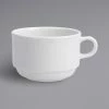 Fortessa Tableware Solutions Fortessa 6200.F0000.11 Ilona 6 Oz. Bright White Stackable China Cup - 48/Case