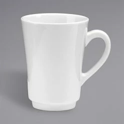 Oneida Tundra By 1880 Hospitality F1400000510 10 Oz. Warm White China Tall Cup - 36/Case