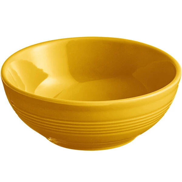 Acopa Capri 13 Oz. Mango Orange Stoneware Nappie Bowl - 24/Case 2 Acopa Capri 13 Oz. Mango Orange Stoneware Nappie Bowl - 24/Case - Image 2