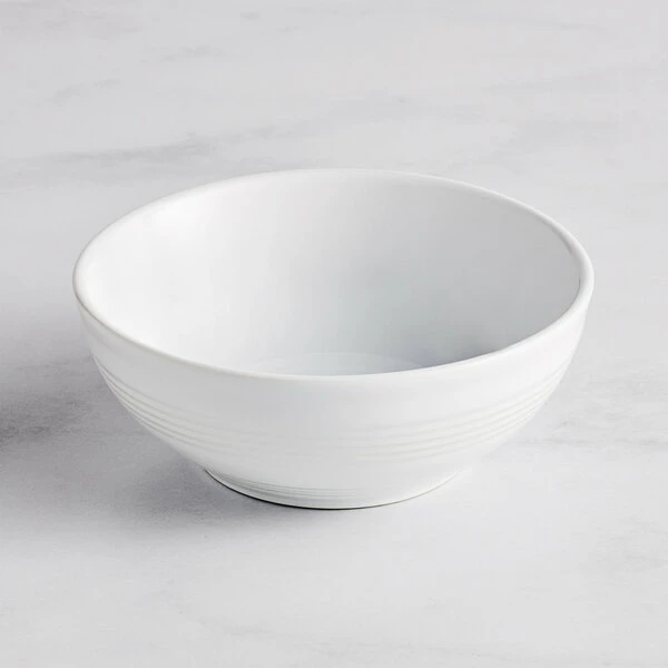 Acopa Capri 13 Oz. Coconut White Stoneware Nappie Bowl - 24/Case 2 Acopa Capri 13 Oz. Coconut White Stoneware Nappie Bowl - 24/Case - Image 2