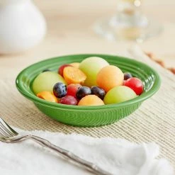 Acopa Capri 4.5 Oz. Palm Green Stoneware Fruit Bowl / Monkey Dish - 48/Case