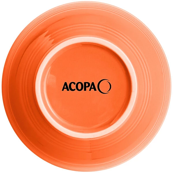 Acopa Capri 19 Oz. Valencia Orange Stoneware Bistro Bowl - 12/Case 3 Acopa Capri 19 Oz. Valencia Orange Stoneware Bistro Bowl - 12/Case - Image 3