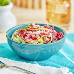 Acopa Capri 13 Oz. Caribbean Turquoise Stoneware Nappie Bowl - 12/Pack
