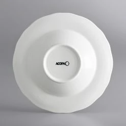 Sample - Acopa Condesa 11 Oz. Pearl White Scalloped Wide Rim Porcelain Bowl -Rak Porcelain shop 2221606