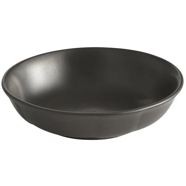 Sample - Acopa Condesa 5.5 Oz. Matte Finish Armor Gray Scalloped Porcelain Fruit Dish 2 Sample - Acopa Condesa 5.5 Oz. Matte Finish Armor Gray Scalloped Porcelain Fruit Dish - Image 2