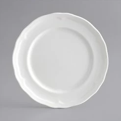 Sample - Acopa Condesa 6 1/2" Pearl White Scalloped Wide Rim Porcelain Plate -Rak Porcelain shop 2221682