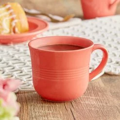 Acopa Capri 8 Oz. Coral Reef Stoneware Cup - 36/Case