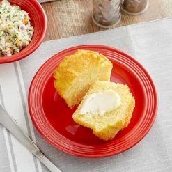 Acopa Capri 7" Passion Fruit Red Stoneware Plate - 12/Pack