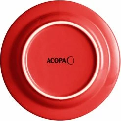 Acopa Capri 6 1/8" Passion Fruit Red Stoneware Plate - 24/Case -Rak Porcelain shop 2223312