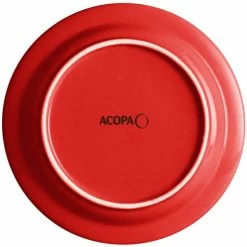 Acopa Capri 7" Passion Fruit Red Stoneware Plate - 24/Case -Rak Porcelain shop 2223317