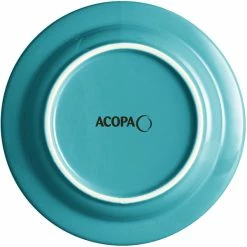 Acopa Capri 6 1/8" Caribbean Turquoise Stoneware Plate - 24/Case -Rak Porcelain shop 2223335