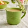 Acopa Capri 8 Oz. Bamboo Green Stoneware Cup - 12/Pack