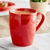 Acopa Capri 12 Oz. Passion Fruit Red Stoneware Mug - 12/Pack