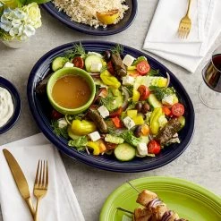 Sample - Acopa Capri 13 3/4" X 10 1/2" Deep Sea Cobalt Oval Stoneware Coupe Platter 8 Sample - Acopa Capri 13 3/4" X 10 1/2" Deep Sea Cobalt Oval Stoneware Coupe Platter -Rak Porcelain shop 2223677