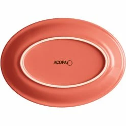 Sample - Acopa Capri 9 3/4" X 7" Coral Reef Oval Stoneware Coupe Platter -Rak Porcelain shop 2223902