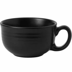 Dudson Evo 8 Oz. Matte Jet Black Stoneware Tea Cup By Arc Cardinal - 36/Case