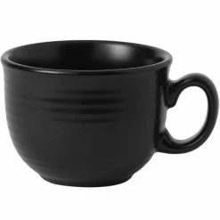 Dudson Evo 10 Oz. Matte Jet Black Stoneware Cafe Au Lait Cup By Arc Cardinal - 36/Case