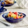 Sample - Acopa Capri 4.5 Oz. Deep Sea Cobalt Stoneware Fruit Bowl / Monkey Dish