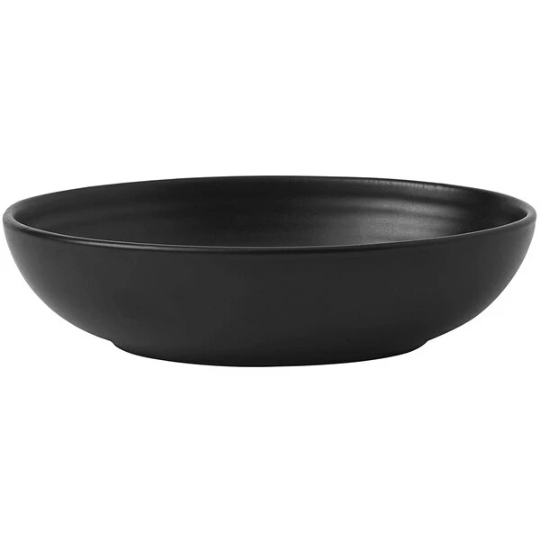Dudson Evo 6 1/2" Matte Jet Oval Stoneware Bowl By Arc Cardinal - 24/Case 1 Dudson Evo 6 1/2" Matte Jet Oval Stoneware Bowl By Arc Cardinal - 24/Case