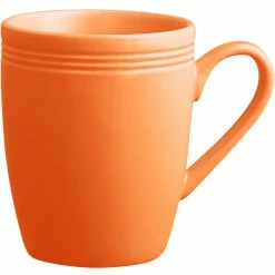 Acopa Capri 12 Oz. Valencia Orange Stoneware Mug - 24/Case -Rak Porcelain shop 2227416