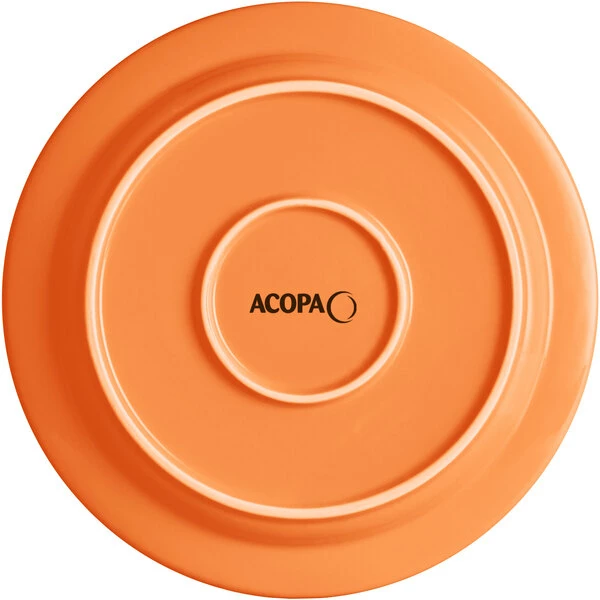 Acopa Capri 9" Valencia Orange Stoneware Plate - 12/Case 3 Acopa Capri 9" Valencia Orange Stoneware Plate - 12/Case - Image 3
