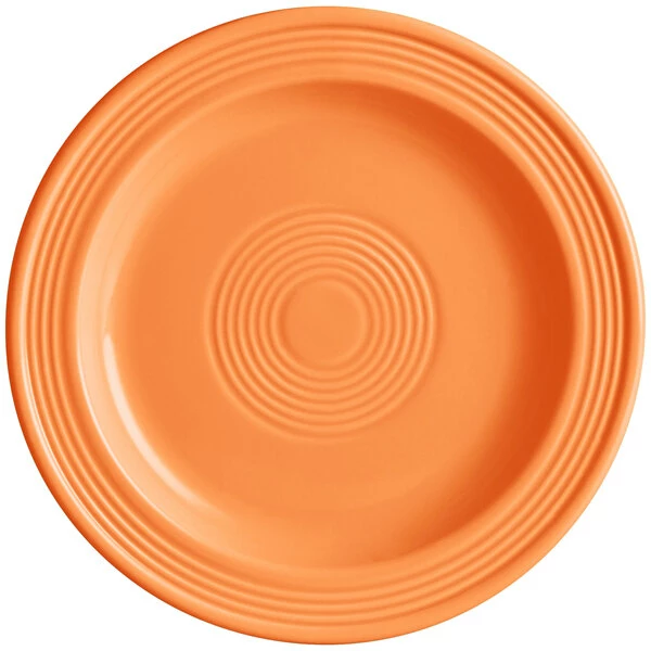 Acopa Capri 7" Valencia Orange Stoneware Plate - 12/Pack 2 Acopa Capri 7" Valencia Orange Stoneware Plate - 12/Pack - Image 2