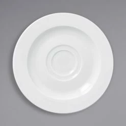 RAK Porcelain Polaris Access 5 1/8" Porcelain Espresso Cup Saucer - 12/Case