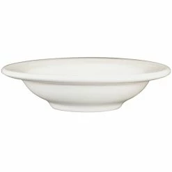 International Tableware York 3.5 Oz. Ivory (American White) Embossed Stoneware Fruit Bowl - 36/Case