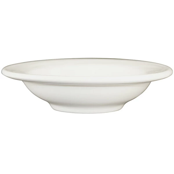 International Tableware York 3.5 Oz. Ivory (American White) Embossed Stoneware Fruit Bowl - 36/Case 1 International Tableware York 3.5 Oz. Ivory (American White) Embossed Stoneware Fruit Bowl - 36/Case