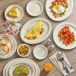 Acopa 9 3/4" Ivory (American White) Narrow Rim Stoneware Plate - 24/Case -Rak Porcelain shop 2231888