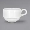 RAK Porcelain Choice 7.8 Oz. Ivory Embossed Porcelain Stackable Cup - 12/Case