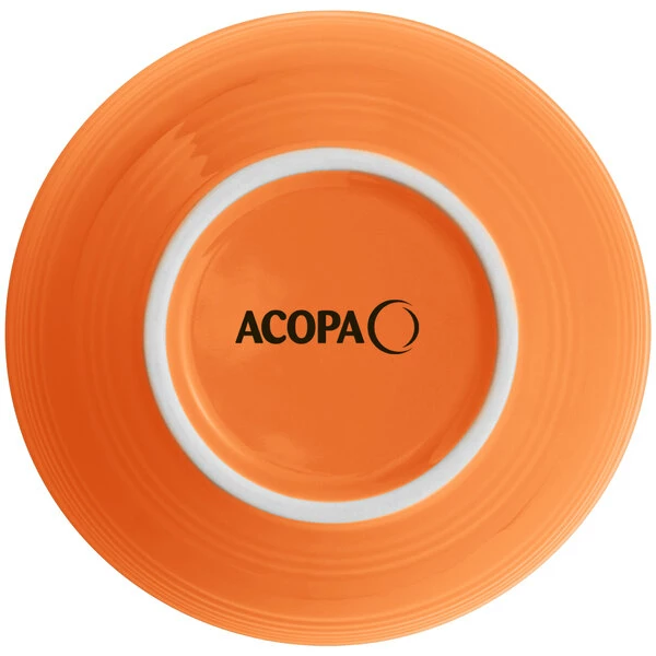 Acopa Capri 13 Oz. Valencia Orange Stoneware Nappie Bowl - 24/Case 3 Acopa Capri 13 Oz. Valencia Orange Stoneware Nappie Bowl - 24/Case - Image 3