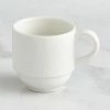 RAK Porcelain Choice 6.8 Oz. Ivory Embossed Porcelain Stackable Coffee Cup - 12/Case