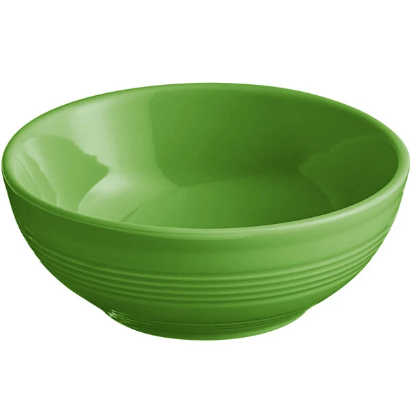 Acopa Capri 13 Oz. Palm Green Stoneware Nappie Bowl - 12/Pack 2 Acopa Capri 13 Oz. Palm Green Stoneware Nappie Bowl - 12/Pack - Image 2