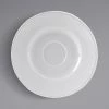 Tuxton TuxTrendz Charleston Bright White 5 1/2" Scalloped Edge China Espresso Saucer - 36/Case