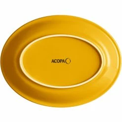 Sample - Acopa Capri 11 1/2" X 8 3/4" Mango Orange Oval Stoneware Coupe Platter -Rak Porcelain shop 2285411